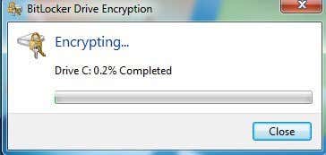 bitlocker encrypting