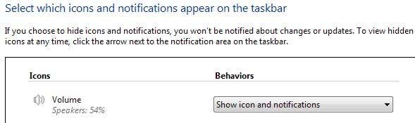 show icon notifications