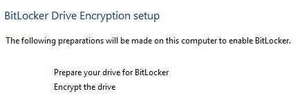 start bitlocker encryption