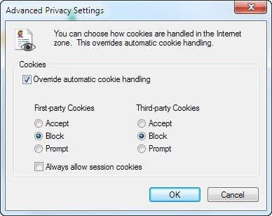 block cookies
