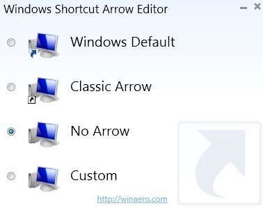 remove shortcut arrows
