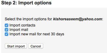 import yahoo email