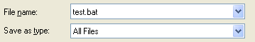 save batch file
