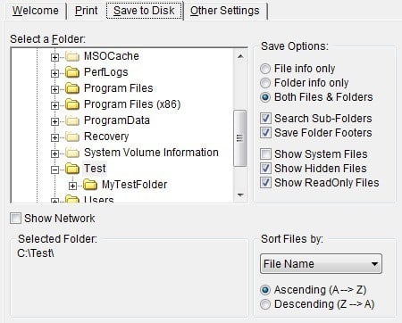 How to Print a List of Files in a Windows Directory - 15