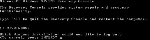 recovery consol