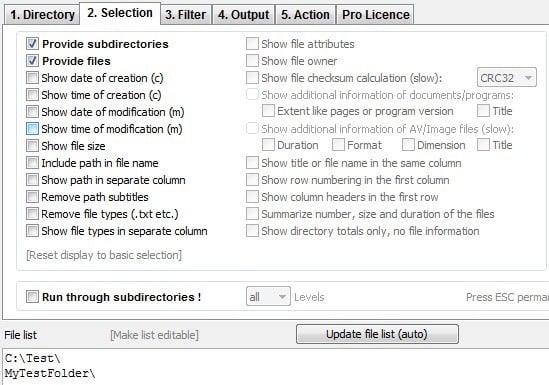 list directory contents without dates list directory contents without dates