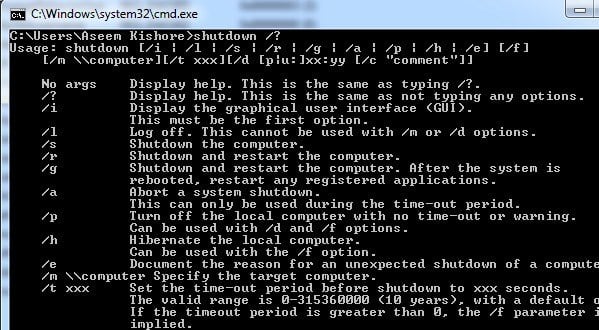 restart remote computer from command prompt windows 10