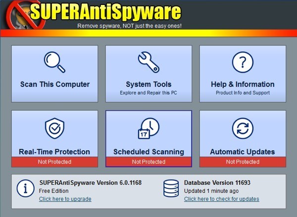 vigilância gratuita e remoção de malware