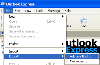 outlook express export contacts