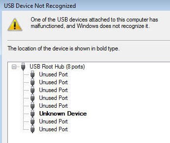 my usb storage device not recognised