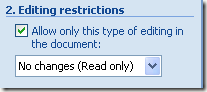 no hay cambios en proteger documento