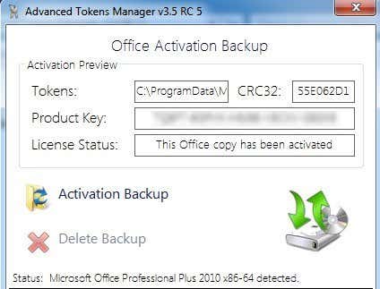 office activation backup