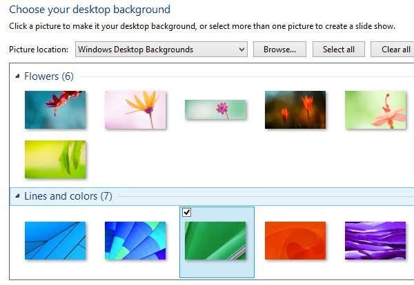 Remove Desktop Background Wallpapers in Windows