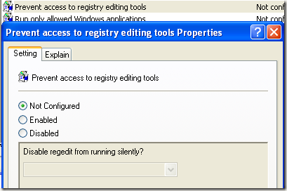 tool enable regedit windows xp