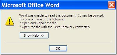 ms office word recovery tool