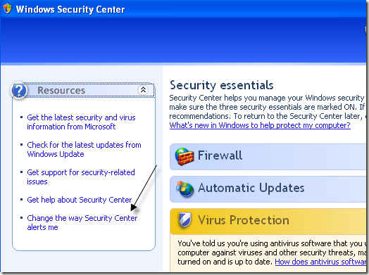 Turn Off or Remove  Your computer might be at risk  in Windows XP - 34