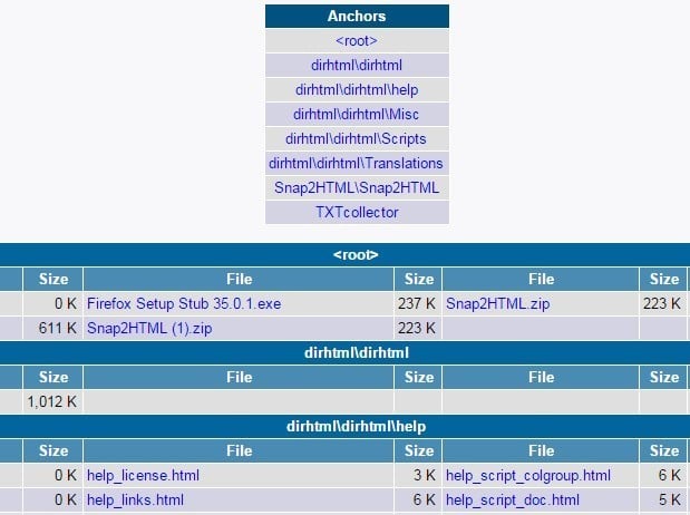 Convert Windows Directory to HTML Listing - 12