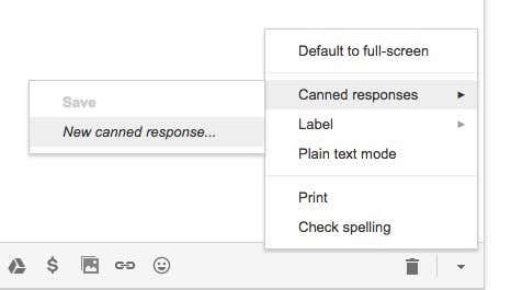 gmail canned response