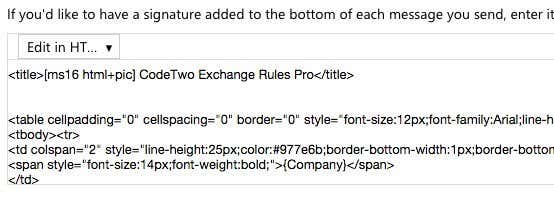 html code signature