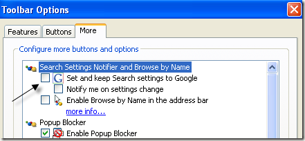 search settings notifier