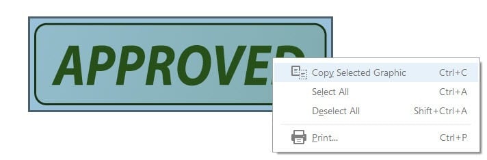 copy selected graphic