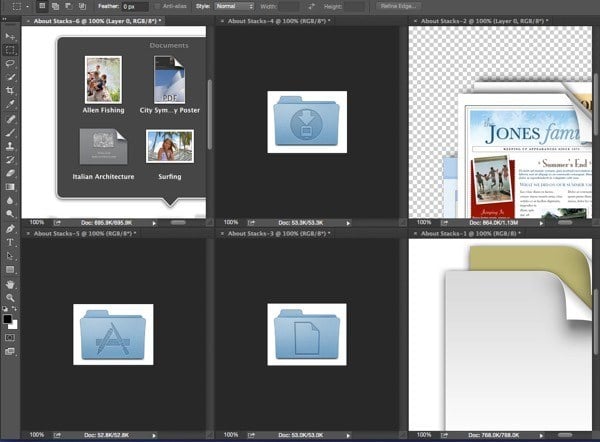 photoshop imported images