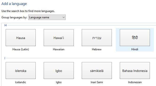 windows 10 pick language