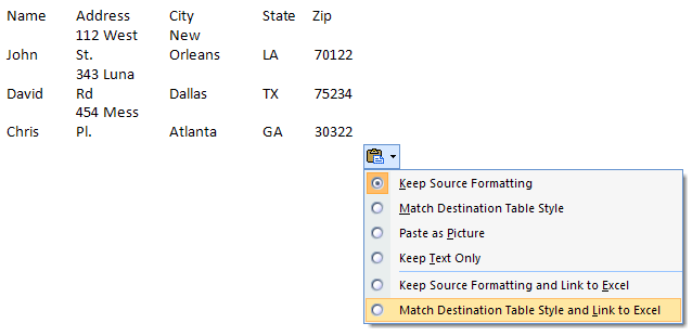 Insert Chart From Excel Into Word