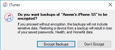 encrypt backup