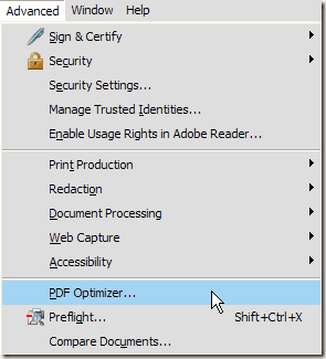 adobe PDF optimizer