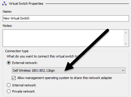 external virtual switch