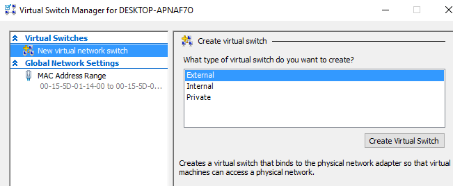new virtual switch