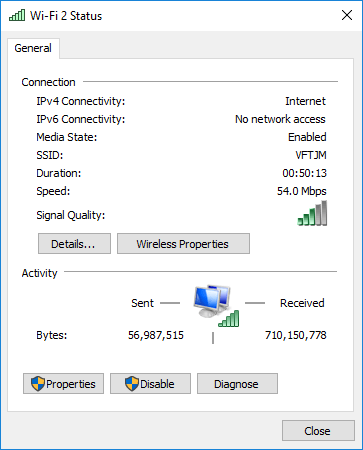 network status