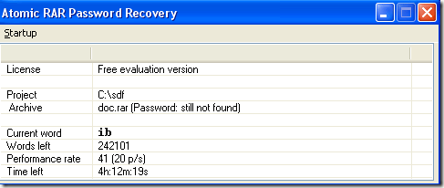 el crack rar password