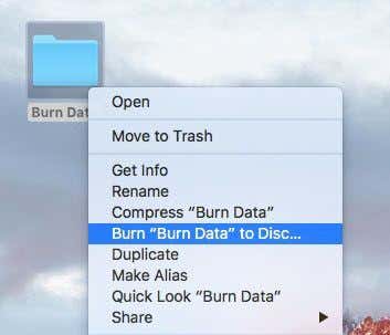 burn data to disc