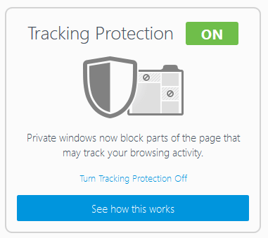 tracking protection enabled