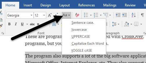 Turn Caps Lock Text back to Normal in MS Word image 5