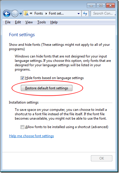 Dealing with Too Many Fonts in Windows  - 98