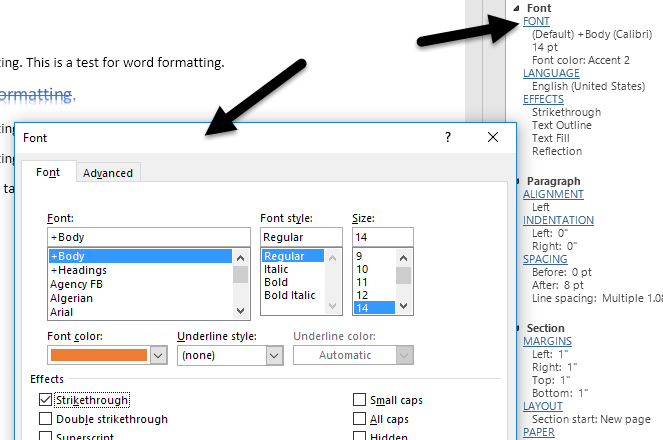 how turn off formatting in word