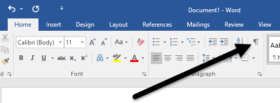 How to Show Formatting Marks in Word image 1