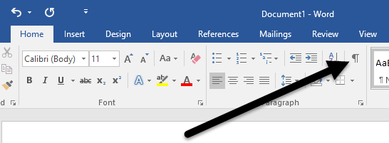 how do i reveal codes in word 2013