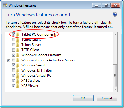 Turn on Windows Tablet PC Components in Windows - 51