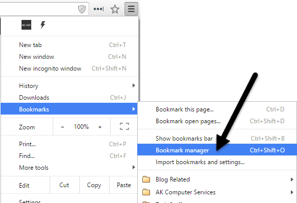 Transfer Bookmarks from Firefox to Chrome - 86