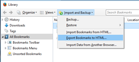 Transfer Bookmarks from Firefox to Chrome - 40