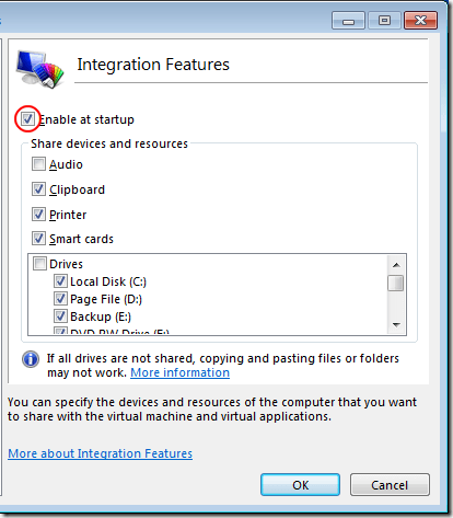 Enable Integration Features in XP Mode