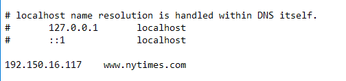 hosts file redirect