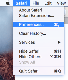 safari preferences