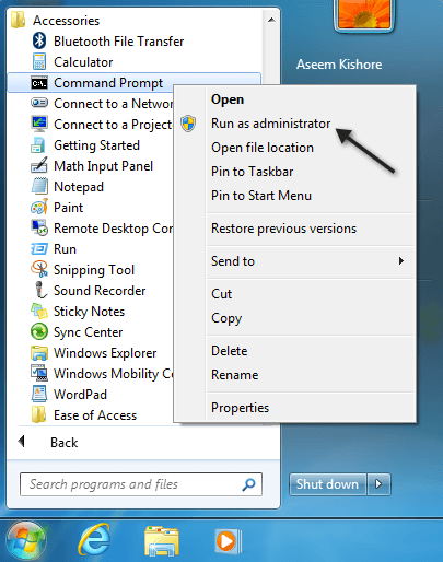 elevated command prompt