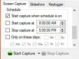 screen capture schedule