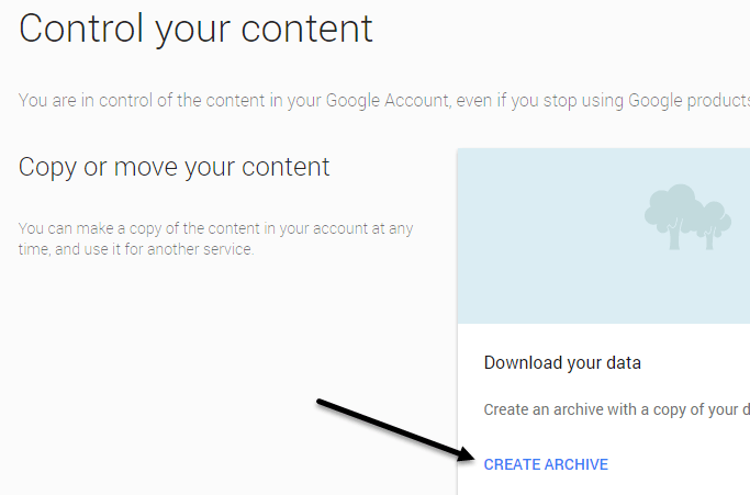 create archive